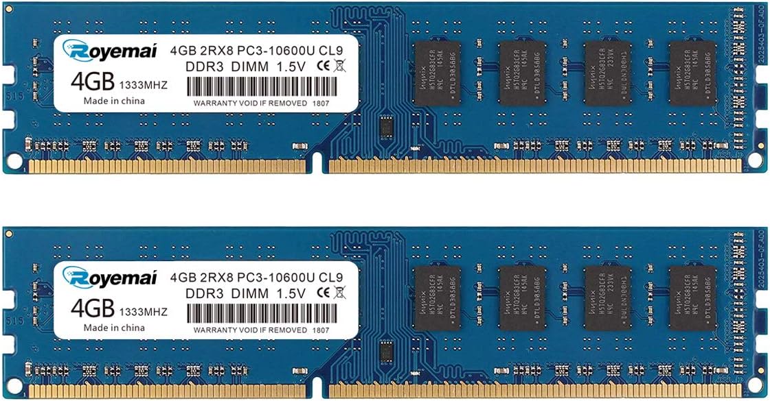 4G DDR2 667MHhz 2x2G PC2 5300 Udimm Desktop Memory Ram, DDR2-667U PC2-5300 2GB 1.8V CL5 240-pin 2Rx8 Non-ECC Unbuffered Desktop Computer RAM Memory Modules